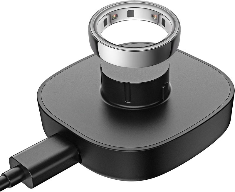 VOVELF شاحن متوافق مع خاتم أورا 4، قاعدة شحن سريعة وكابل USB-C - أساسيات خاتم أورا 4 للمستخدمين (أسود، مقاس 4) - Image 1